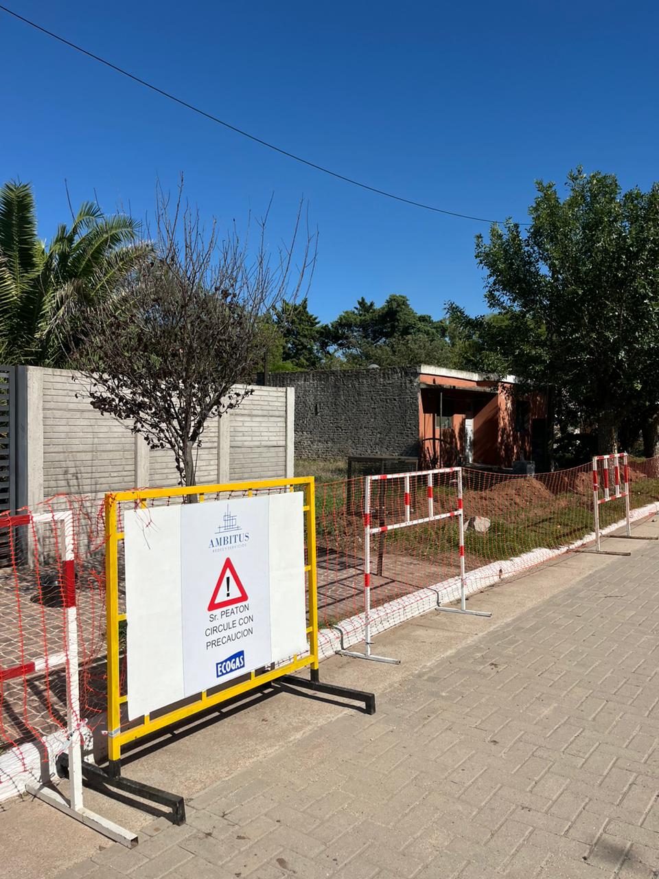 Señalización ECOGAS en obra